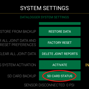 Auto Backup fusion records to an SD card on the DataLogger®
