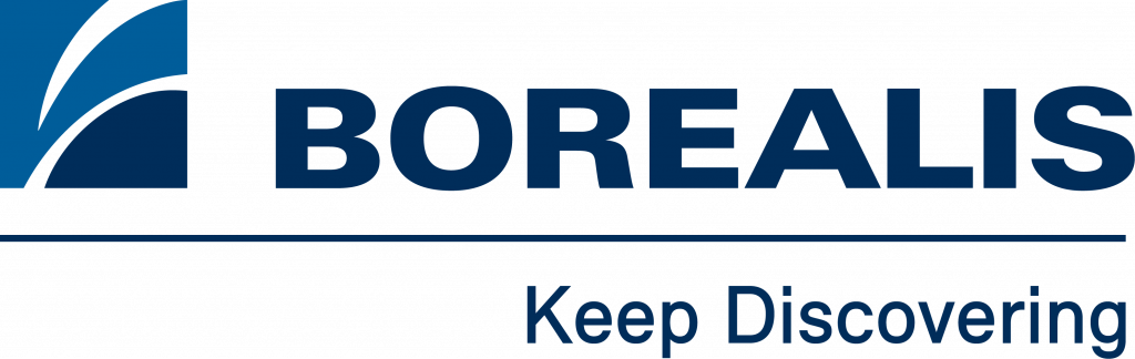 The logo features a blue abstract shape on the left, followed by the bold word BOREALIS. Below, a horizontal line separates the slogan Keep Discovering in blue text.