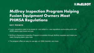 McElroy Inspection Program Helping Fusion Equipment Owners Meet PHMSA ...