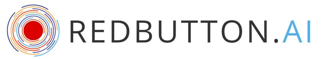 Logo for REDBUTTON.AI, featuring a red button surrounded by concentric, multicolored rings on the left, with the text “REDBUTTON.AI”—“AI” is highlighted in light blue.